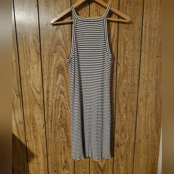 MADEWELL District Ribbed Striped Knit Tank Dress - Medium - Picture 4 of 5